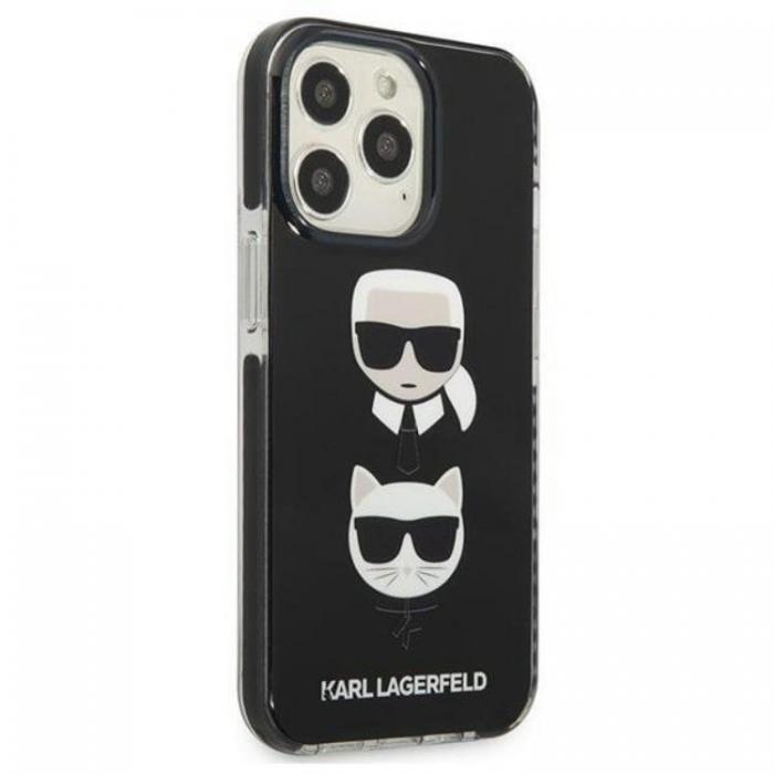 KARL LAGERFELD - Karl Lagerfeld iPhone 13 Pro Skal Karl & Choupette Head - Svart