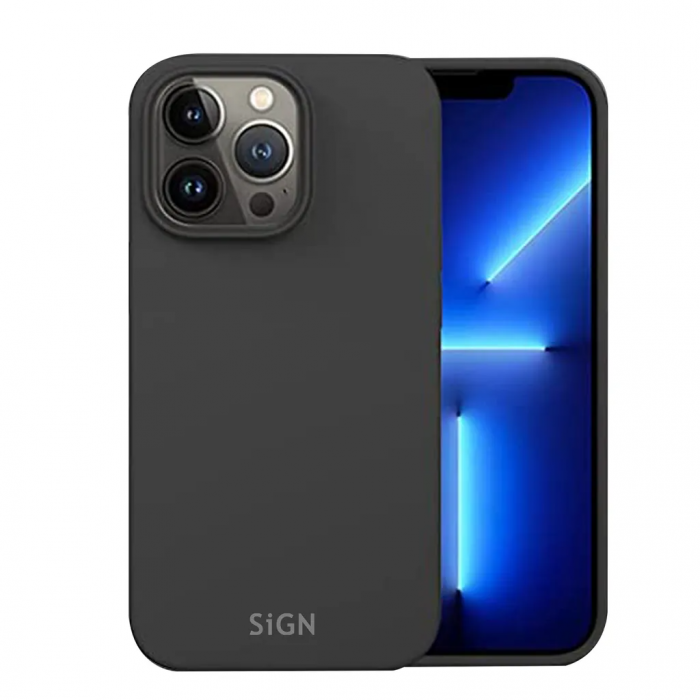 SiGN - SiGN iPhone 15 Pro Mobilskal Liquid Silikon - Svart