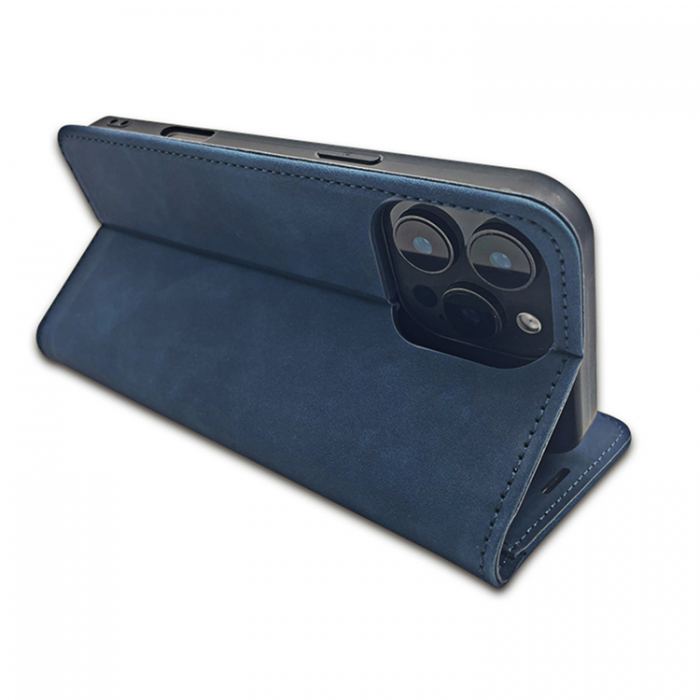 A-One Brand - Galaxy S24 Plnboksfodral Smart Suede - Marinbl