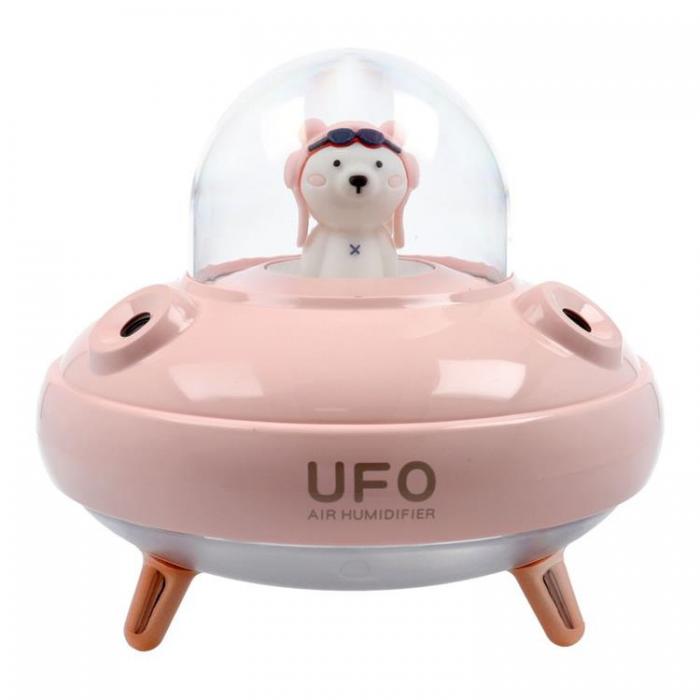 A-One Brand - Aromaterapimaskin Luftfuktare/Diffusor UFO - Rosa