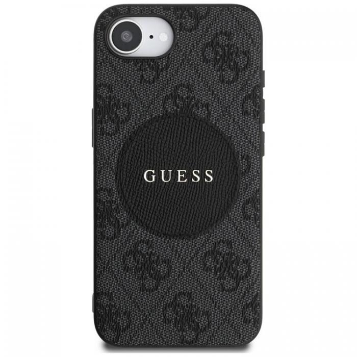 Guess - Guess iPhone 16e Mobilskal MagSafe 4G Circle Classic Logo - Svart