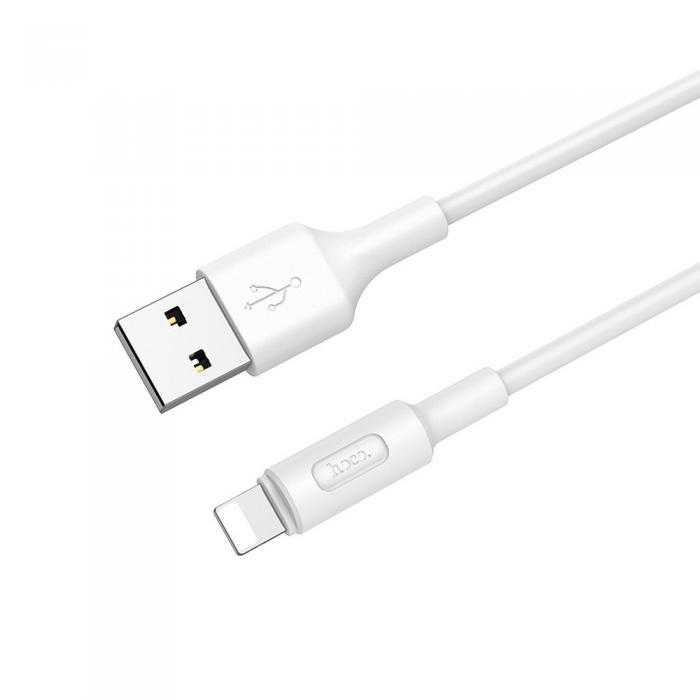 Hoco - HOCO USB-A to Lightning Kabel 2A X25 1m - Vit