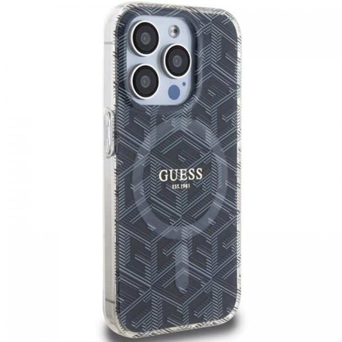 Guess - Guess iPhone 15 Pro Mobilskal Magsafe IML GCube - Svart