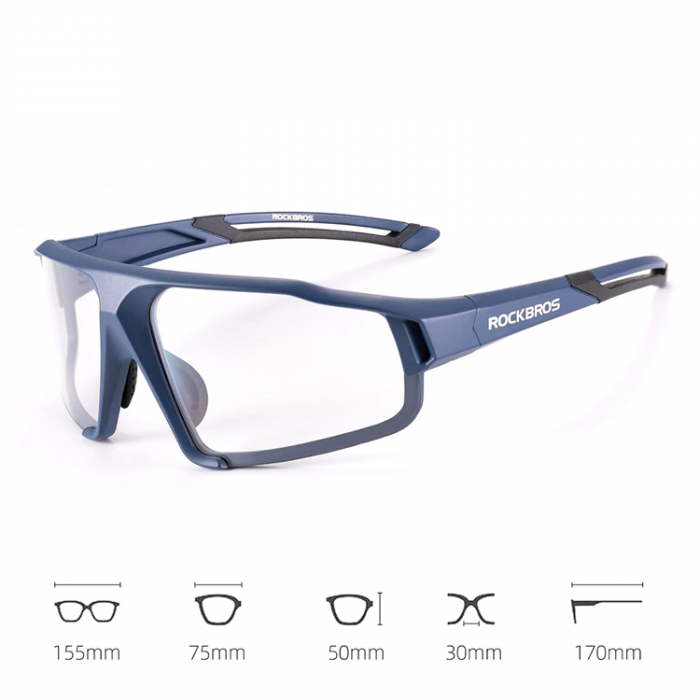 Rockbros - Rockbros SP216BL Photochromic UV400 Cykelglasgon - Bl