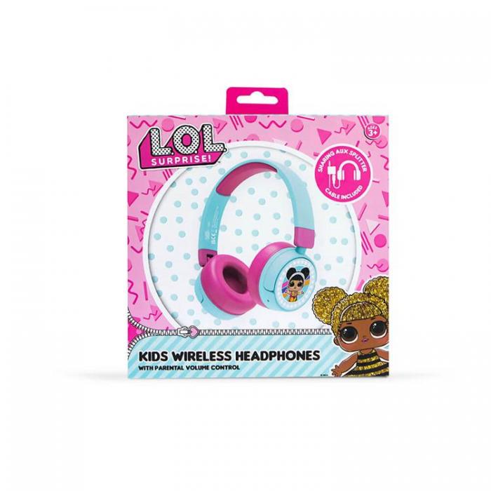 LOL - LOL Junior On-Ear Trdlsa Hrlurar - Rosa/Bl