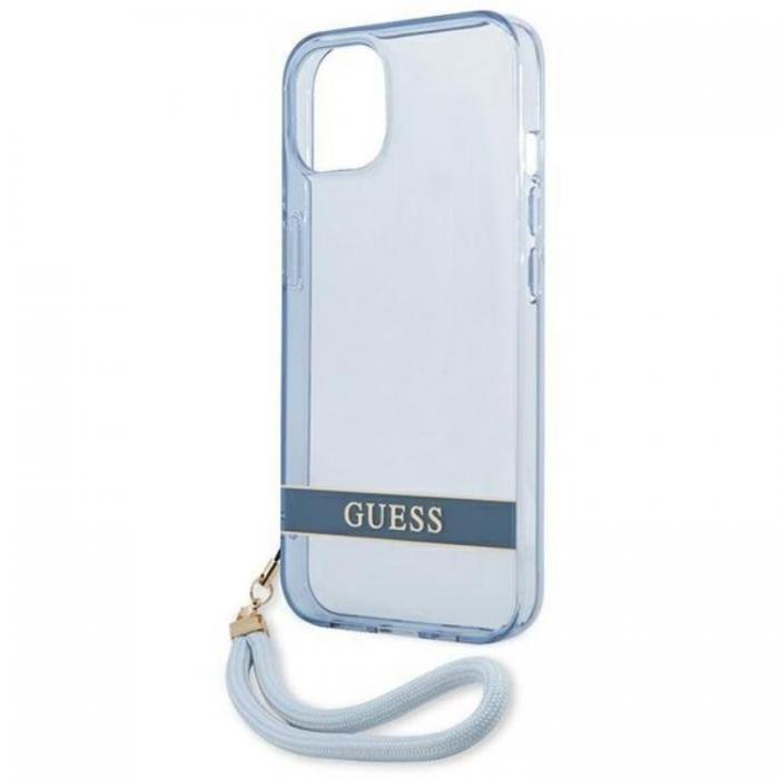 Guess - Guess iPhone 13 Skal Translucent Stap - Bl