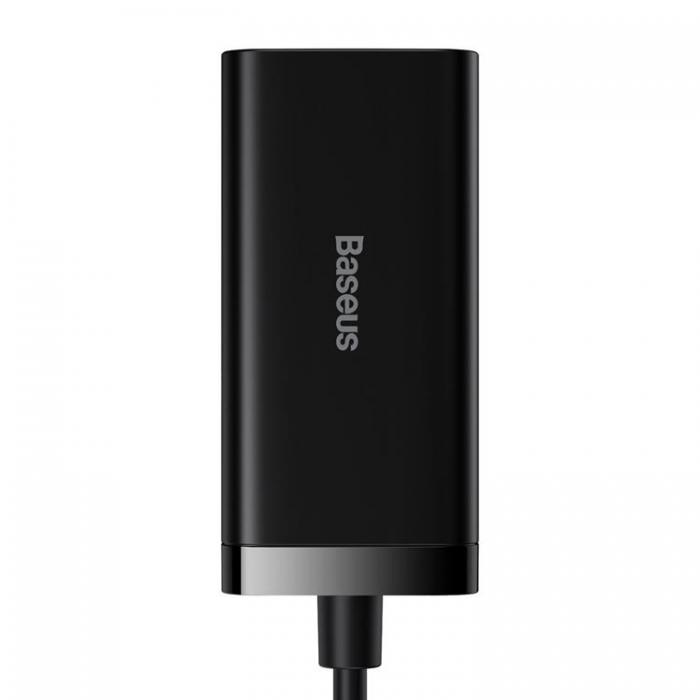 BASEUS - Baseus Vggladdare 2x USB-C/2x USB-A GaN3 100W - Svart