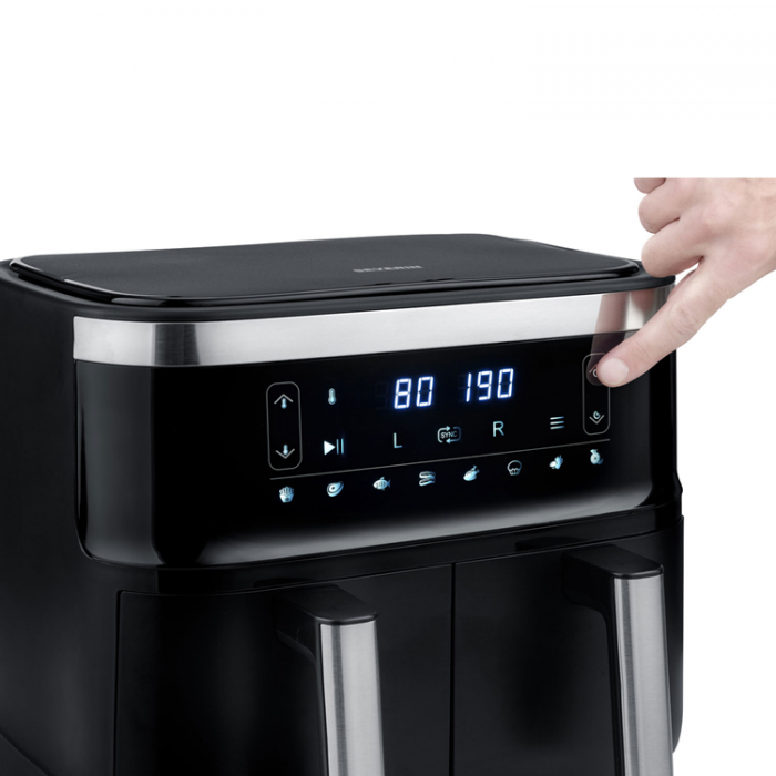 Severin - Severin Air Fryer Dubbel 2X4L FR2453 2850w Led display