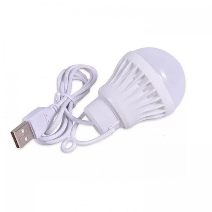 OEM - LED-lampa till USB vitt ljus 3W kabel lng 1m 200lm