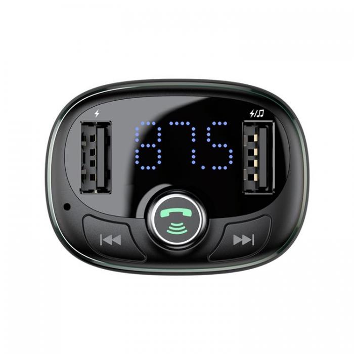 BASEUS - Baseus FM-sndare Bluetooth MP3 Med Billadare S-09 - Svart