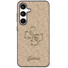 Guess - Guess Galaxy S25 Ultra Mobilskal Fixed Glitter Big 4G Metal Logo - Guld