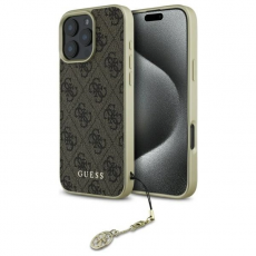 Guess - Guess iPhone 16 Pro Max Mobilskal 4G Charms Collection - Brun