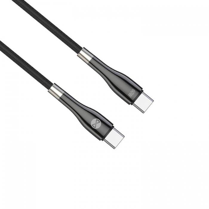 Forever - Forever USB-C Till USB-C Kabel 60W 2m Sleek - Svart