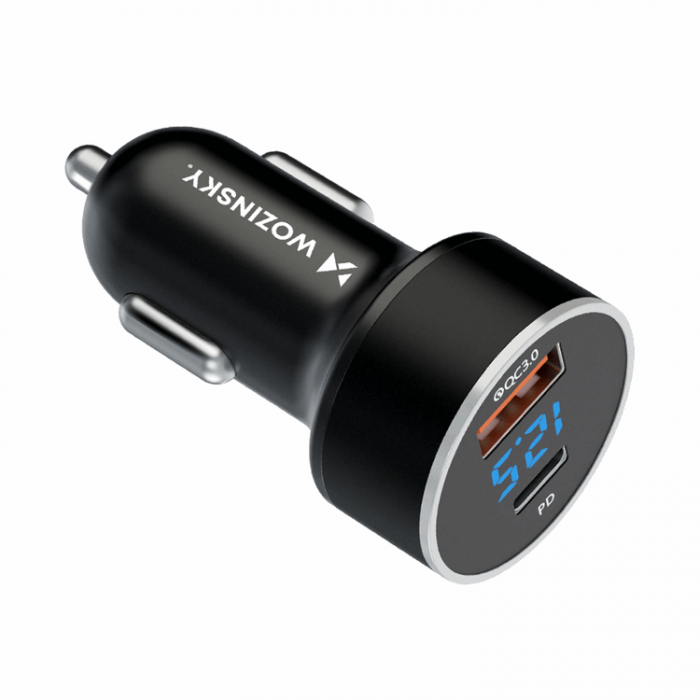 Wozinsky - Wozinsky Billaddare USB-C USB-A 36W - Svart