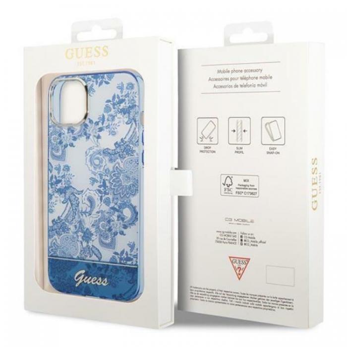 Guess - GUESS iPhone 14 Plus Skal Porcelain Collection - Bl