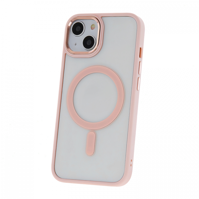 A-One Brand - iPhone 15 Pro Mobilskal MagSafe Satin Clear - Rosa