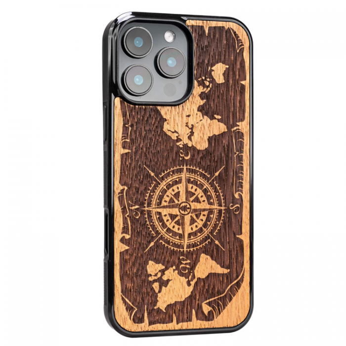 Bewood - Bewood iPhone 16 Pro Mobilskal Compass Merbau