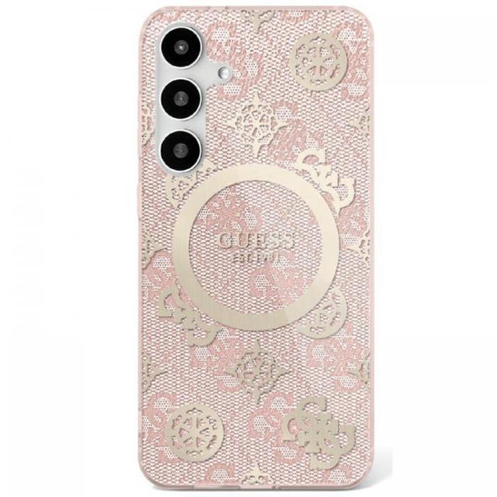 Guess - Guess Galaxy S25 Ultra Mobilskal MagSafe Guld Electroplated Peony - Rosa