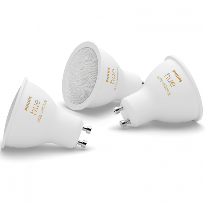 Philips - Philips Hue White Ambiance GU10 400lm 3-pack