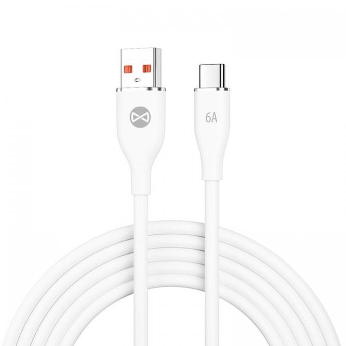 Forever - Forever USB-C till USB-A kabel 1m 6A - Vit