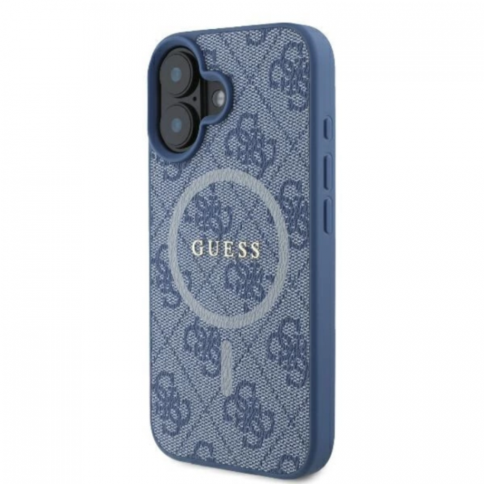 Guess - Guess iPhone 16 Plus Mobilskal Magsafe 4G Ring Classic Logo - Bl