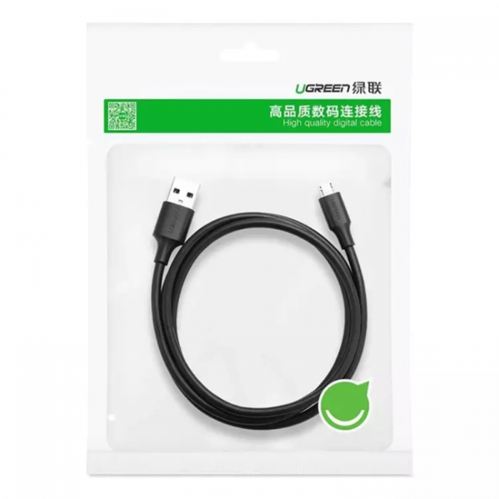 Ugreen - Ugreen USB Till MicroUSB 0.25m Kabel US289 - Svart