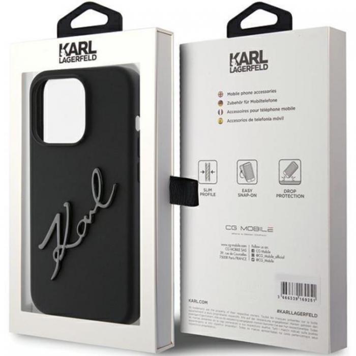 KARL LAGERFELD - KARL LAGERFELD iPhone 15 Pro Max Mobilskal Silikon Karl Script