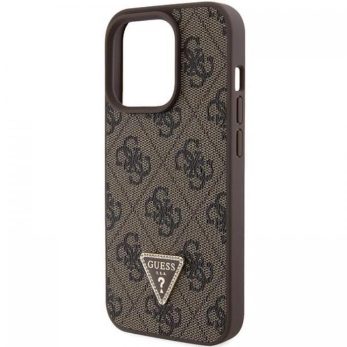 Guess - Guess iPhone 15 Pro Mobilskal Triangle Strass - Brun