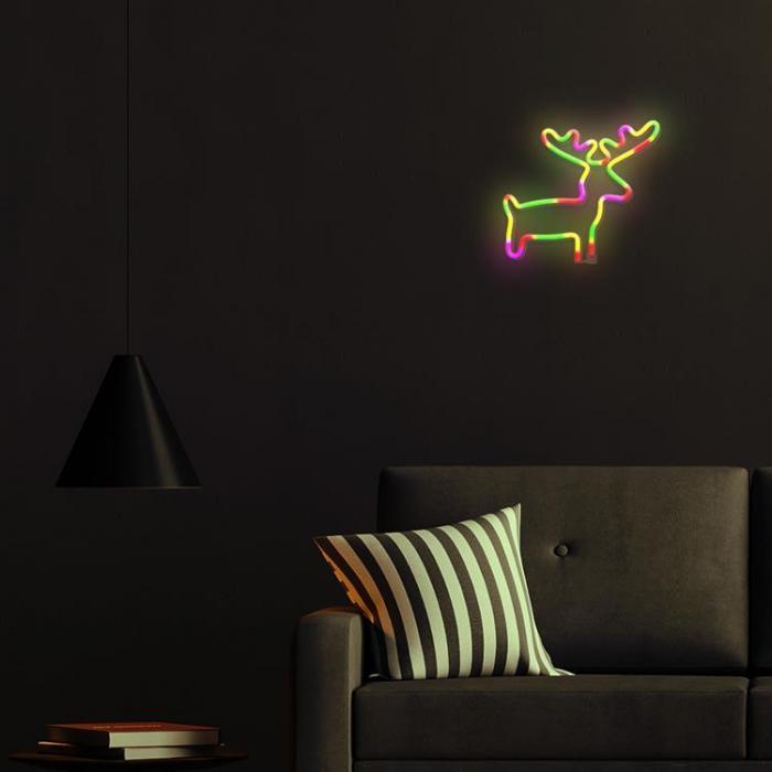 Forever Light - Forever Light LED Neon Light ELK Bat + USB FLNE12 - Flerfrgad