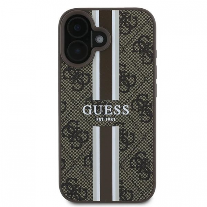 Guess - Guess iPhone 16 Plus Mobilskal Magsafe 4G Printed Stripes