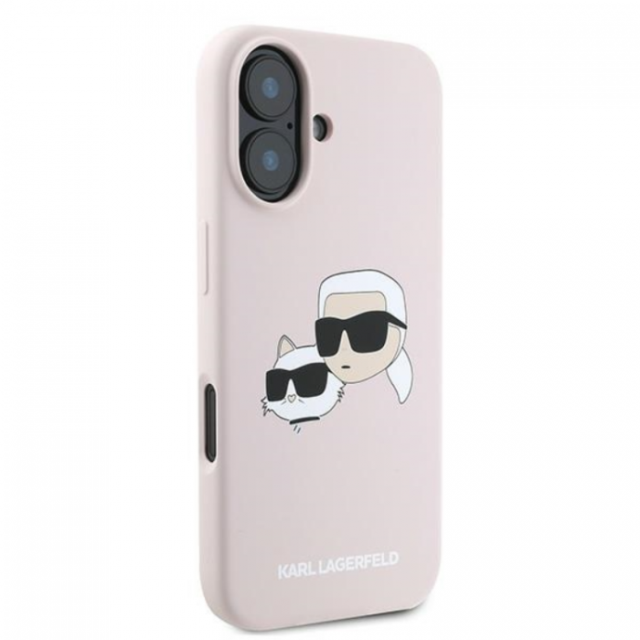 KARL LAGERFELD - KARL LAGERFELD iPhone 16 Plus Mobilskal Magsafe Silikon Double Heads Print