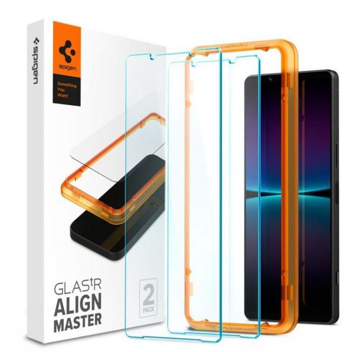 Spigen - Spigen [2-Pack] Sony Xperia 1 VI Hrdat Glas Skrmskydd ALM Tr