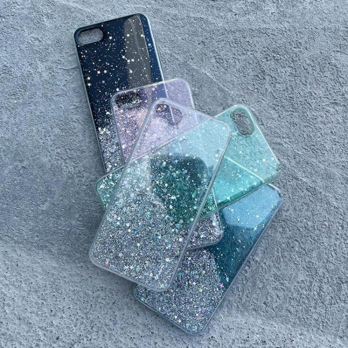 OEM - Star Glitter Shining Skal Galaxy A22 - Transparent