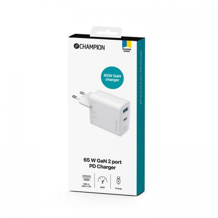 Champion - CHAMPION 65 W GAN 2 port PD Charger