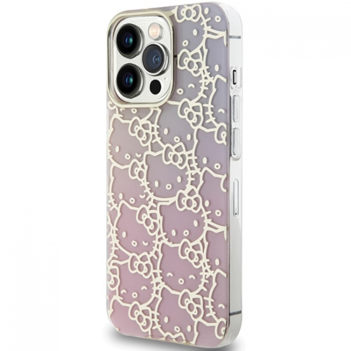 Hello Kitty - Hello Kitty iPhone 14 Pro Mobilskal Crowded Kitty Head - Rosa