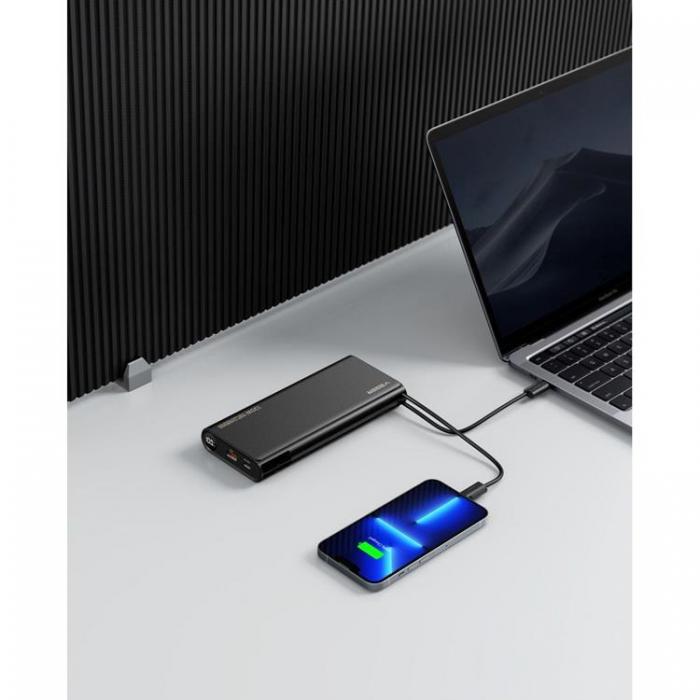 Veger - VEGER Powerbank 25000 mAh med Lightning/Typ-C Kablar 130W TCE130