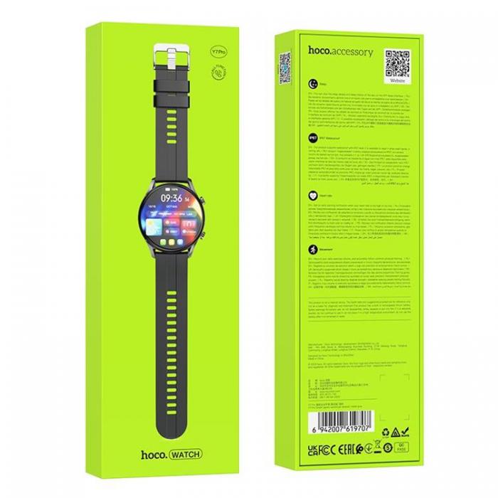 Hoco - Hoco Smart Watch med samtalsfunktion Y7 Pro - metallgr