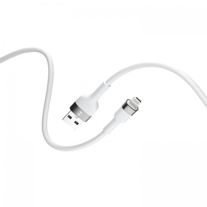 Forever - Forever Flexible USB-A till Lightning kabel 1m 2,4A - Vit