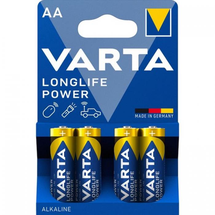 VARTA - Varta 4-st Alkaliskt Batteri R6 (AA) Longlife Power