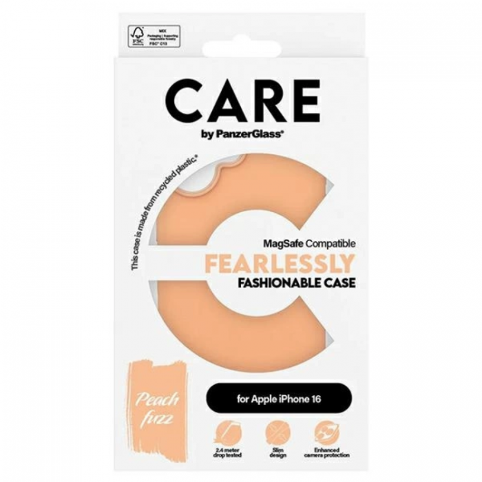 PanzerGlass - CARE By PanzerGlass iPhone 16 Mobilskal MagSafe Fashion - Orange