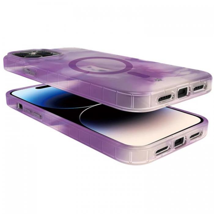 Celly - Celly iPhone 15 Pro Mobilskal Magsafe TPU - Lila