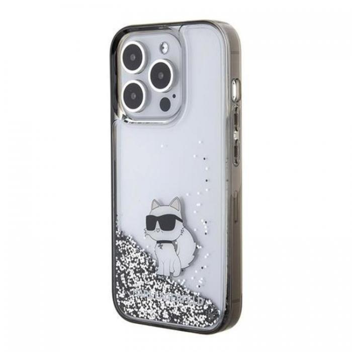 KARL LAGERFELD - KARL LAGERFELD iPhone 15 Pro Mobilskal Liquid Glitter Choupette