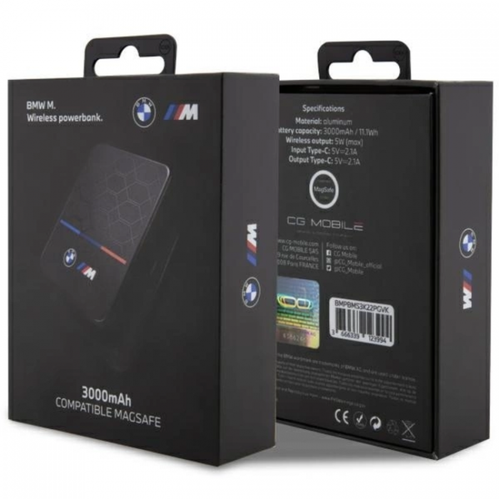 BMW - BMW Powerbank 3000mAh 5W Magsafe M Collection - Svart