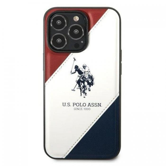 US Polo - US Polo iPhone 14 Pro Skal Tricolor Embossed - Vit