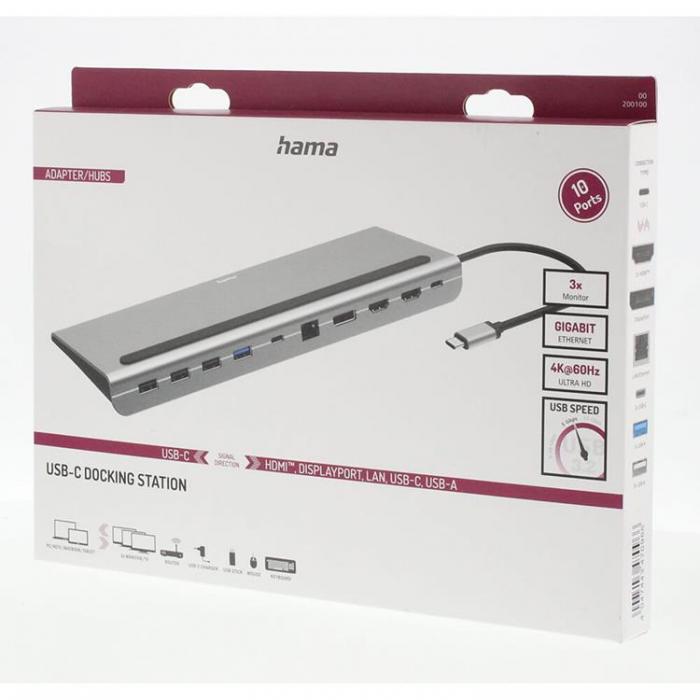 Hama - HAMA USB-C Dockningsstation 10 portar