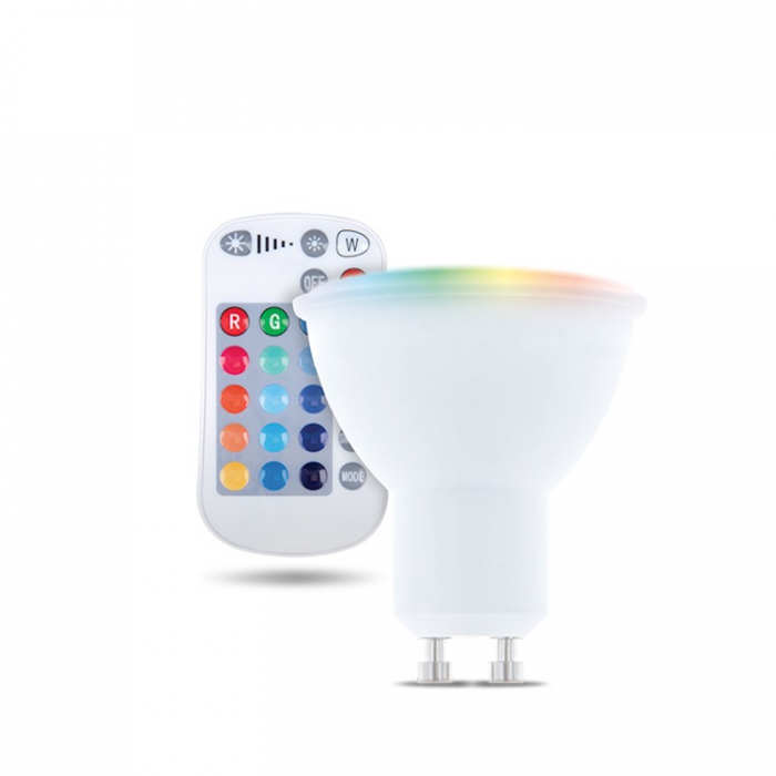 Forever Light - Forever Light LED Gldlampa GU10 RGB + Vit 5W + RC