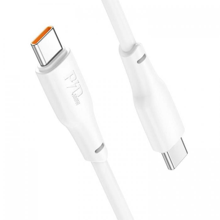 Hoco - Hoco USB-C till USB-C 100W 1m 3A Kabel X93 - Vit