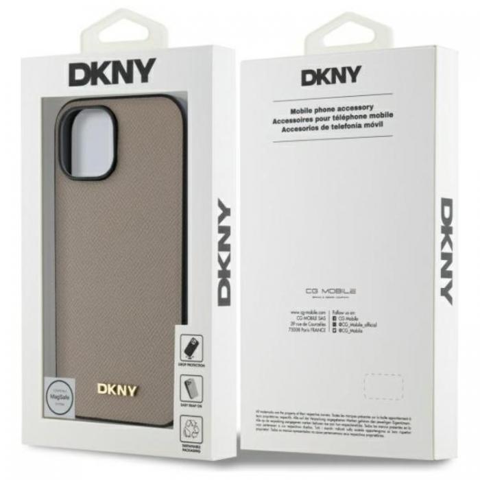 DKNY - DKNY iPhone 15 Mobilskal MagSafe Grained Metal Logo