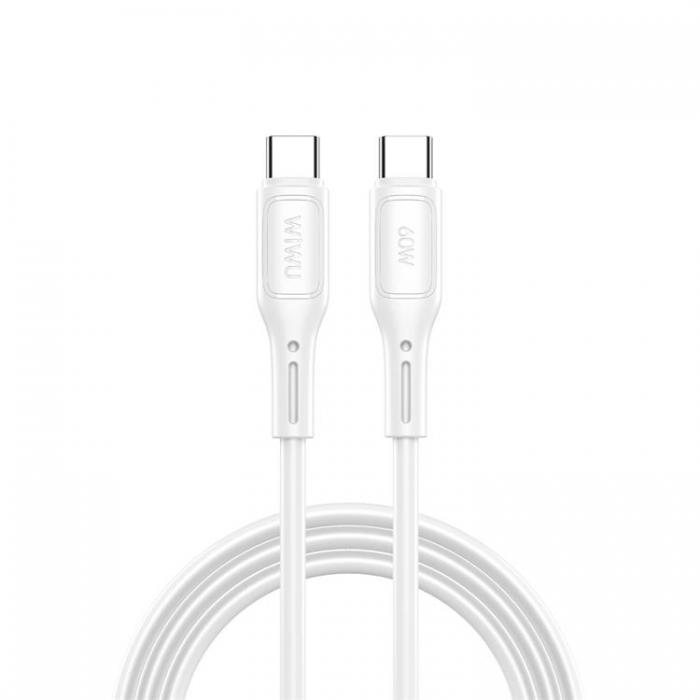 WIWU - WIWU USB-C Till USB-C Kabel 60W 1m Wi-C043E - Vit