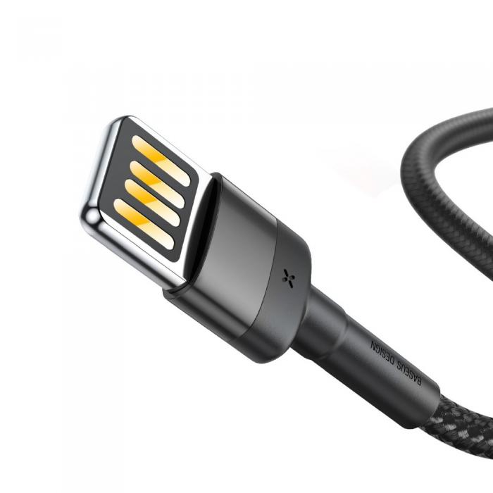 BASEUS - BASEUS Cafule USB-A till Lightning kabel 1,5A 2m Gr/Svart